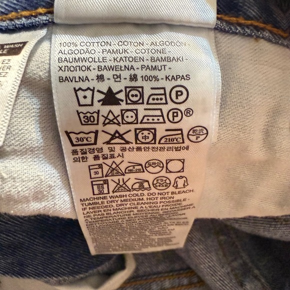 Levi's 505 Jeans Mens W34 L30 Regular Fit Blue Denim Pants - Picture 11 of 11